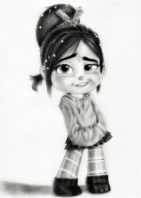 Here Is A Small Drawing Of Vanellope Von Schweetz From The Animated