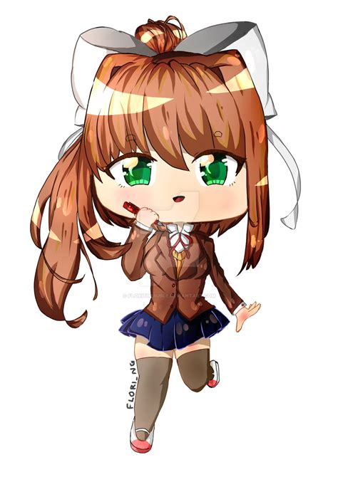 Monika Ddlc Fanart By Florithebuble On Deviantart