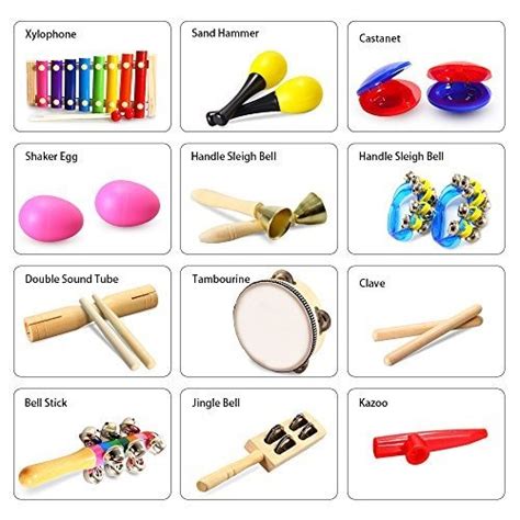 Como equipaje de mano las medidas máximas permitidas para los instrumentos musicales facturados, amplificadores o equipos de. Geekper 18 Pcs Niños Instrumentos Musicales, Instrumentos ...