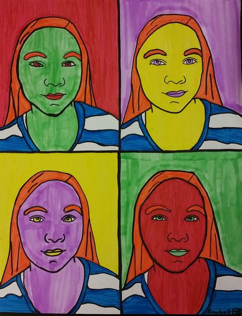 Art With Mrs Seitz Andy Warhol Self Portraits