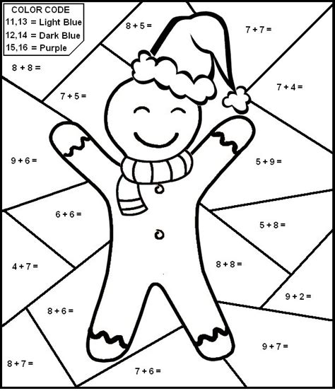 Color By Number Addition Best Coloring Pages For Kids