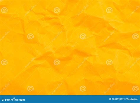 Orange Color Crumpled Paper Texture Background Stock Image Image Of
