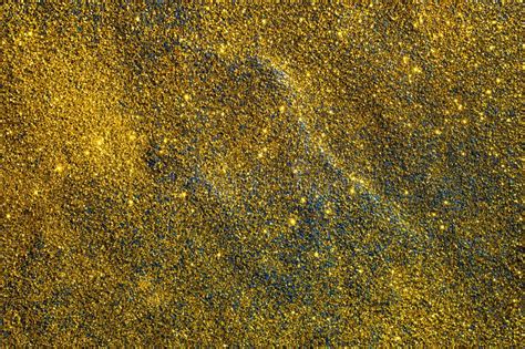 Gold Glitter On Black Floor Texture And Background Stock Photo Image