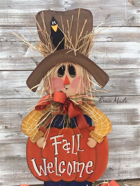 Scarecrow Centerpiece, fall centerpiece, primitive Scarecrow, Fall decoration, Scarecrow Sign ...