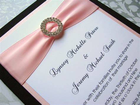 Learn more about invitations + paper in los angeles on the knot. Elegant Wedding Invitation, Classic Wedding, Luxurious, Glitz, Bling -… | Rhinestone wedding ...