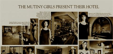 summer 1976 the mutiny girls present their hotel debbie feels safe and protected in the