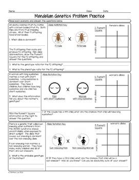 (you chose the letters you want to use) 1. Punnett Square Practice Problems Biology Homework ...