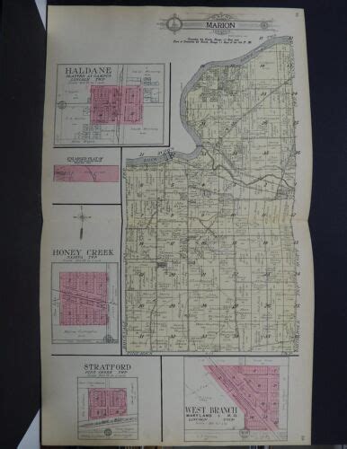 Illinois Ogle County Map 1912 Marion Township L1755 Ebay