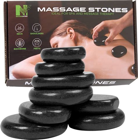 Naturenoise Hot Stones For Massage Set Of 8 Pcs Basalt Hot Rocks Massage Stones