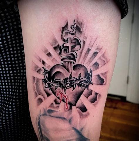 73 Sacred Heart Tattoo Designs To Show Faithfulness