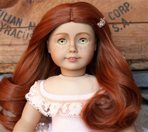 Custom Ooak American Girl Doll Rose Angel In Outfit Red Hair Freckles Hazel Eyes Americangirl