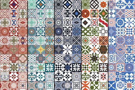 Moroccan Tiles Ethnic Seamless Patterns
