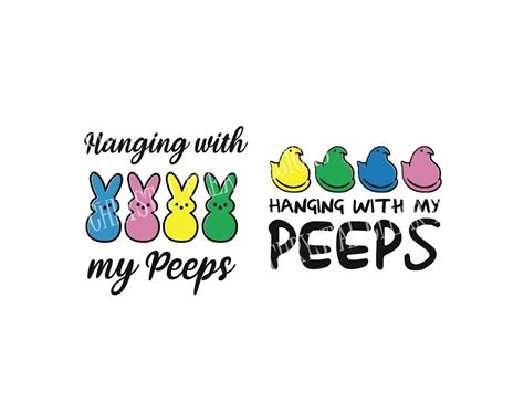 Hanging With My Peeps Svg Digital Download Easter Svgdxfpng Cut