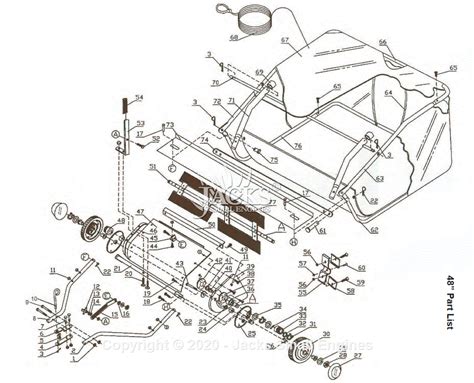 Swisher Parts Diagram For Lawn Sweeper Assembly