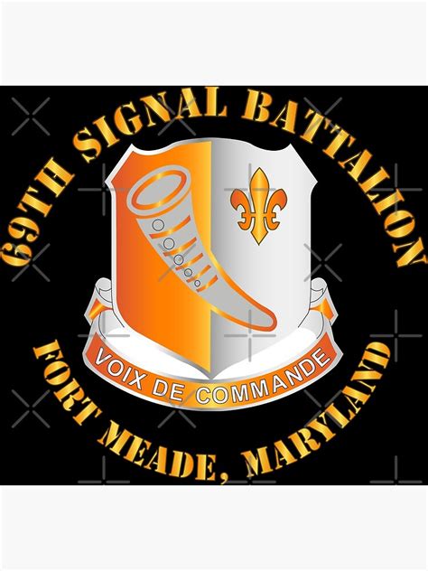 Army 69th Signal Battalion Fort Meade Maryland Poster By