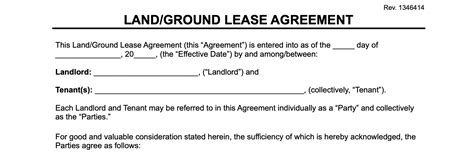 Free Land Lease Agreement Template Pdf And Word