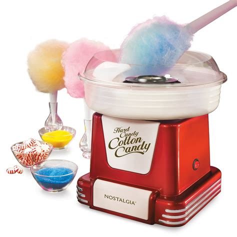 Nostalgia Pcm805retrored Retro Hard And Sugar Free Candy Countertop Cotton Candy Maker Retro Red