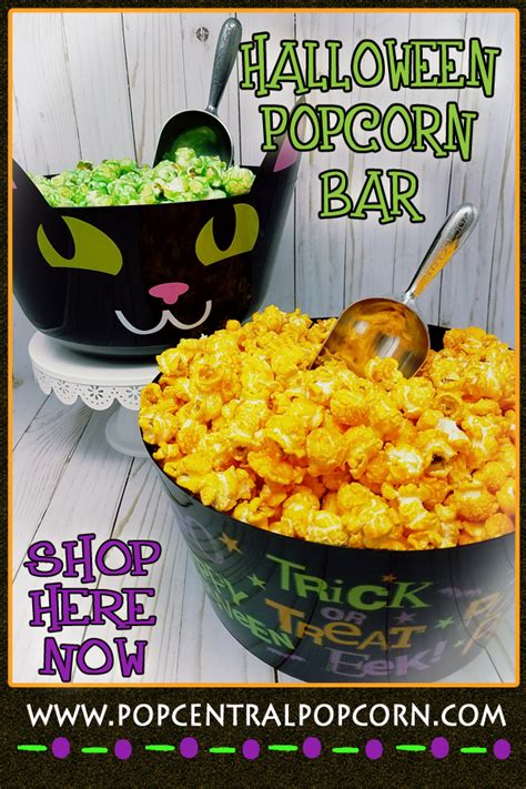 Halloween Popcorn Bars Popcorn Bar Popcorn Halloween Popcorn