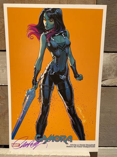 J Scott Campbell Art Print 11x17 Signed Gamora Comicinspiration