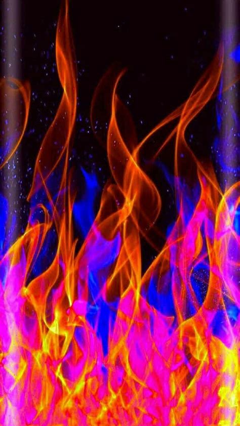 Red And Blue Fire Background