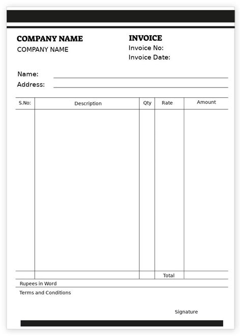 Simple Invoice Bill Bill Books Design Customize Online Printo