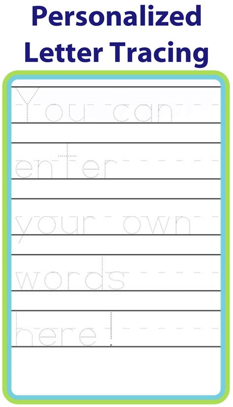Make Your Own Handwriting Worksheets Numbers