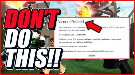 7 Ways To Get Permanently Banned From Roblox No Excuses Youtube