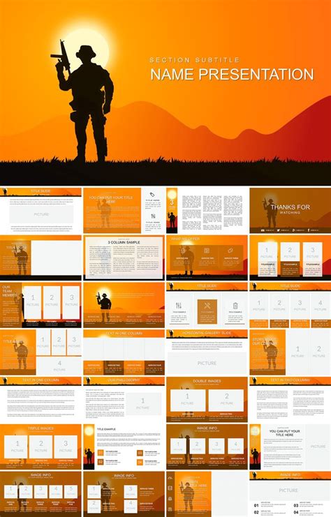 Armed Forces War Powerpoint Template In Keynote Template