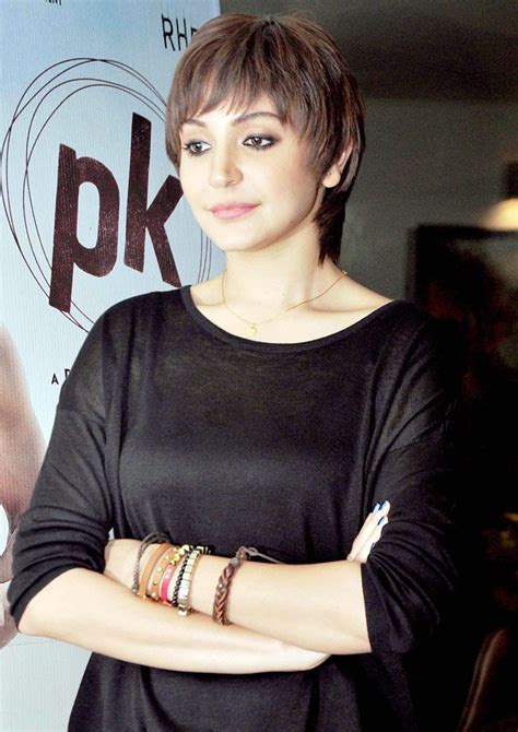 Short Hair Ripped Pants Anushka Sharma Launches The New Pk Poster