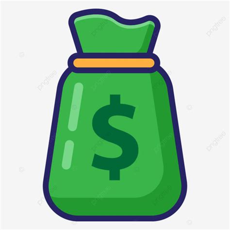 Dollar Bag Icon With Filled Outline Style Vector Dollars Icon