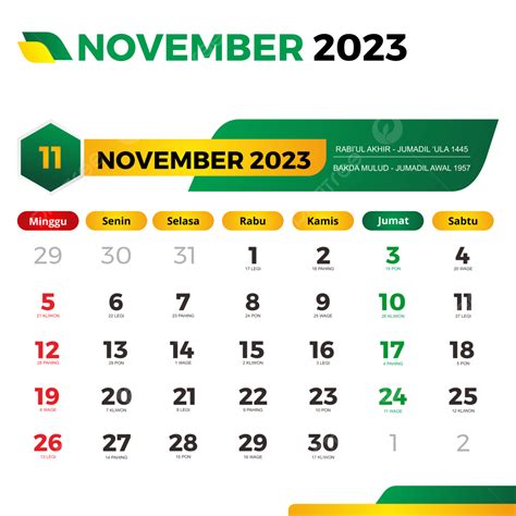 Kalender 2023 November Lengkap Dengan Tanggal Merah Cuti Bersama Jawa