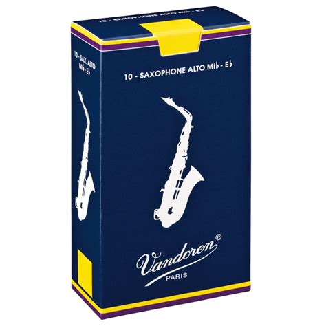 vandoren traditional alto saxophone reeds 3 5 10 pack at gear4music