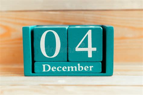 December 17 Blue Cube Calendar With Month And Date Stock Image Image