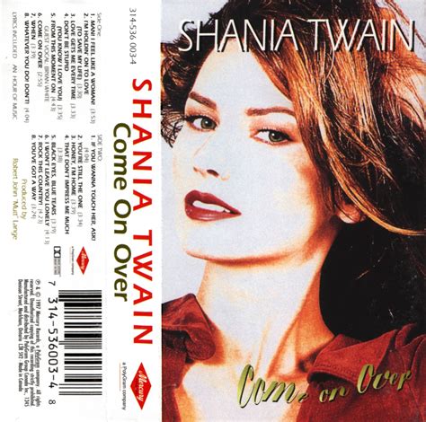 Shania Twain Come On Over Canada Cassette Album Shania Twain