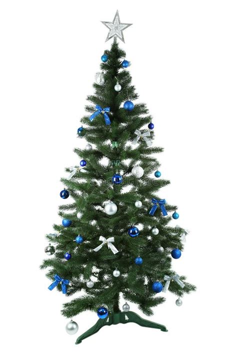 Decorated Christmas Tree Isolated On White Background Stock Image