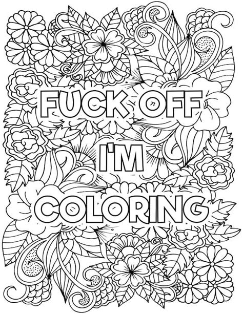 5 Adult Swear Words Coloring Book Pages Etsy Words Coloring Book