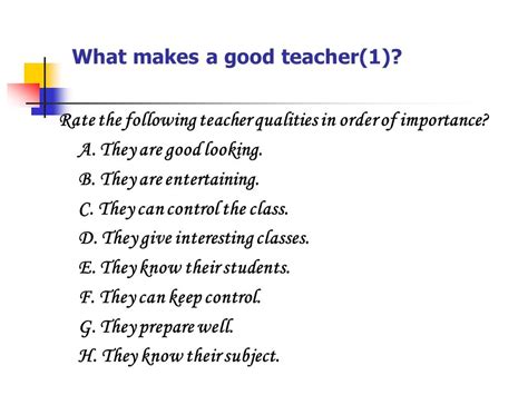 Qualities Of A Good Teacher Essay Telegraph