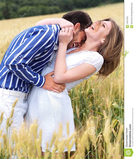 Embarrassing Couple Hugging Stock Image Image Of Outside Couple