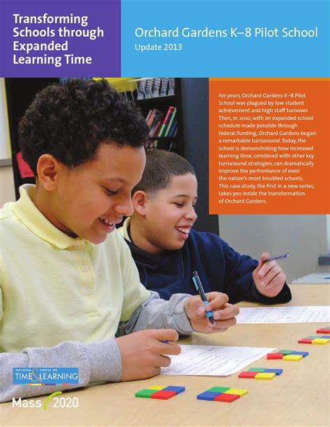 Update Transforming Schools Through Expanded Learning Time Orchard