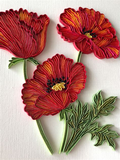 Poppies Quilling By Okapps Quilling Designs Paper Quilling Designs