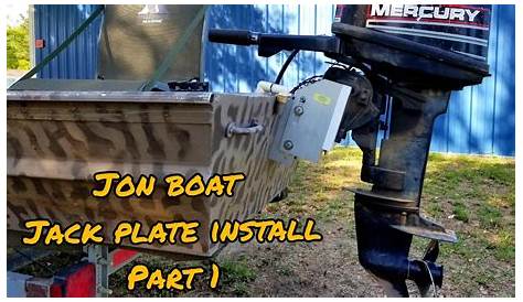 Duracraft 14'x36" Jon boat jack plate / setback bracket installation