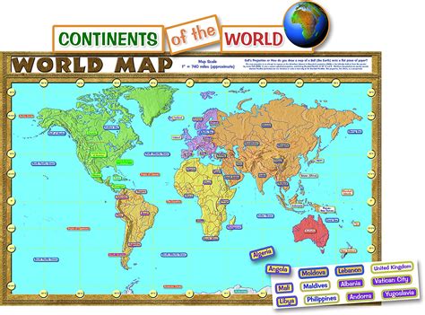 Teacher Created Resources World Map Bulletin Board 4410 By Teacher