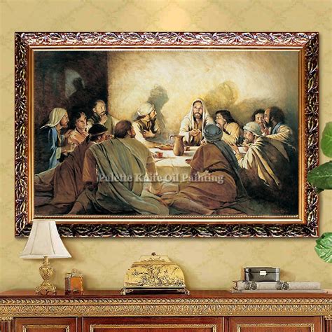 Jesus Christ Canvas Painting The Last Supper Christian Religious
