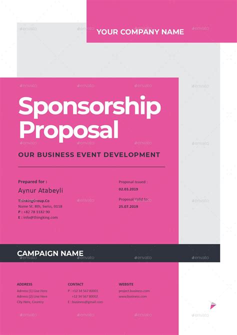 Sponsorship Proposal | Sponsorship proposal, Sponsorship proposal templates, Proposal