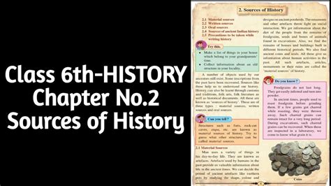 Class 6 History Chapter 2 Sources Of History By Maqsood Shaikh