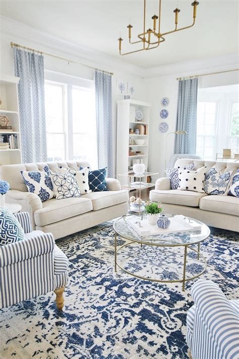 Living Room Inspiration In 2020 Blue And White Living Room Blue