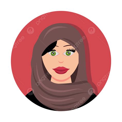 hijab muslim woman vector hd png images beautiful muslim hijab girl woman avatar profile flat