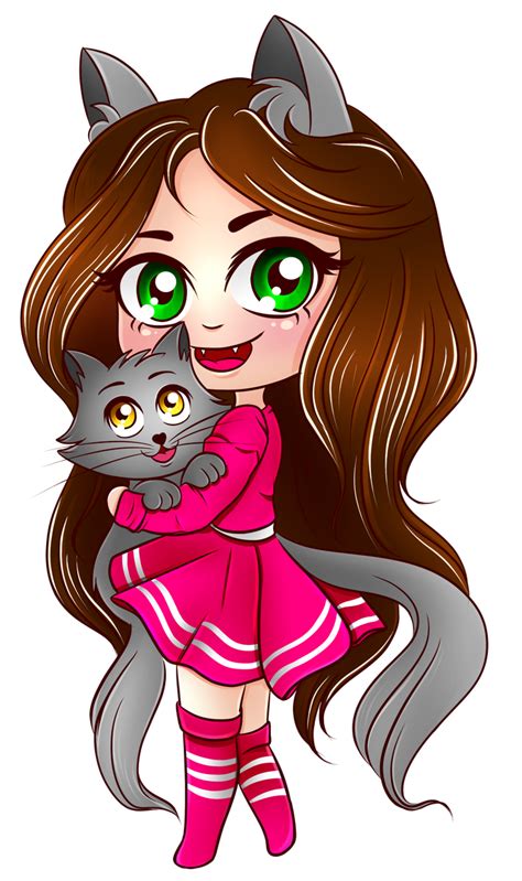 Cute Chibi Cat Girl With Kitten Kiria Eternalove By Kiriaeternalove
