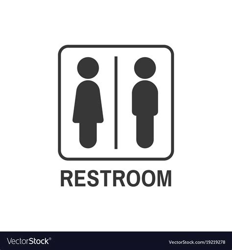 Restroom Symbol Icon Royalty Free Vector Image
