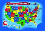 Large kids map of the USA | USA | Maps of the USA | Maps collection of ...